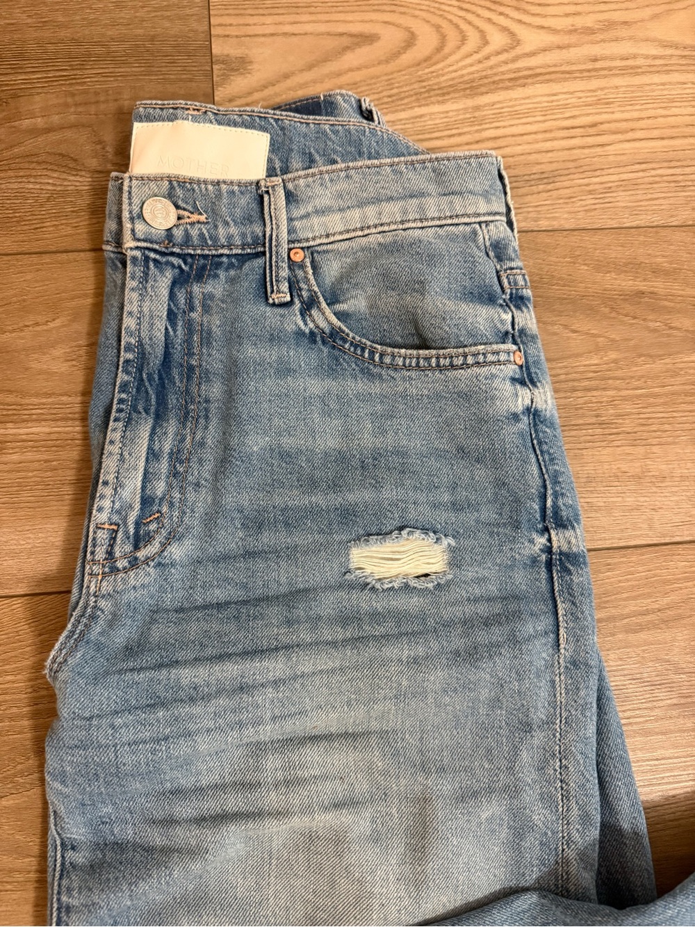 MOTHER jeans Lil dodger sneaker fray size 25 (petites) - Picture 5 of 6